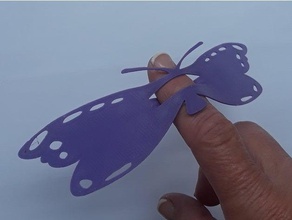 papillon fun jouets & jeux les papillons doigt de marionnettes flappy flexibe flexible filament cheveux accessoire en épingle à nuit ninjaflex la broche jouet tpu 3d print model - Mito3D