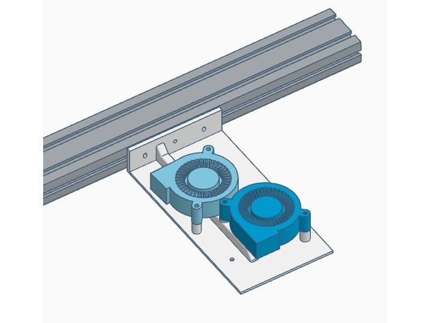 montaje del ventilador tevo tarántula pro - fan5015 Impresora 3d de las piezas 50mm la tapa 3D print model - Mito3D