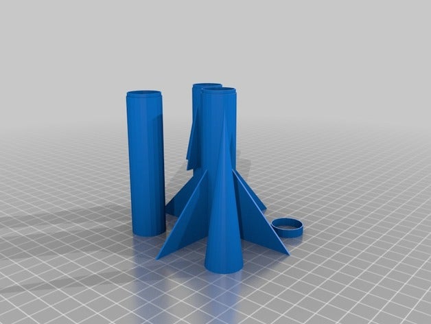 modelo de cohete r c vehículos la afición del el 3D print model - Mito3D