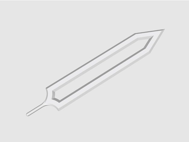 tek parça bıçak sahne 2 kılıç verdi dökme sahte longsword 3D print model - Mito3D