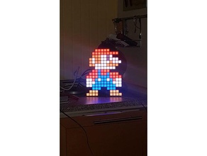 mario píxel de la lámpara juegos video arduino el led luz del tira neopixel pixel super ws2812b 3d print model - Mito3D