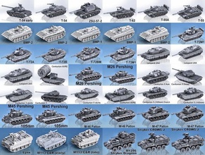 1-100 moderne Panzer-Fahrzeuge Fahrzeuge 3d print model - Mito3D