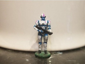 tachyon nine - krogek soldier sci-fi miniature 25mm games alien rpg soldiers tabletop gaming 3d print model - Mito3D
