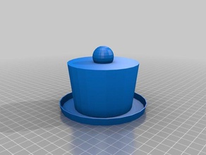 pie sky cherry top kitchen & dining food pudding 3d print model - Mito3D