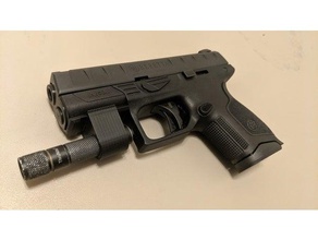 picatinny flashlight holder 3d printing apx beretta gun light pistol 3d print model - Mito3D