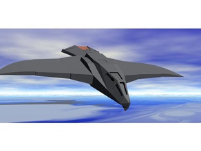 hawk de la nave vehículos buck rogers espacial warhawk 3d print model - Mito3D