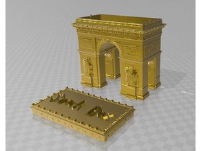 arc de triomphe lanche caixa recipientes 3d print model - Mito3D