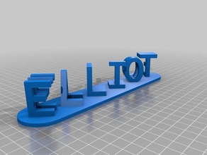 elliot w Schilder & logos kundengebundene 3d print model - Mito3D
