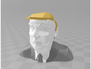 boîte de mouchoirs en papier forme cas le président trump sculptures 3d print model - Mito3D