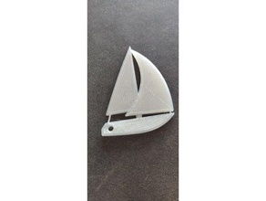 barca a vela - portachiavi i chiave keychain la nave 3d print model - Mito3D