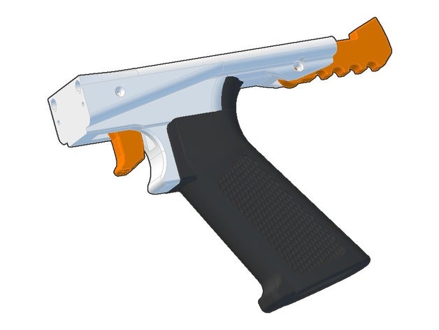 caliburn - ar15 grip nerf 3D print model - Mito3D