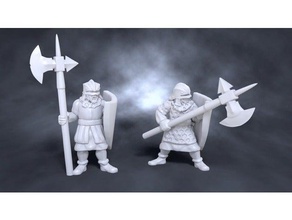 medieval alabardeiros escudos brinquedo & acessórios para jogos 28mm 28mmscale em miniatura ageofsigmar idade sigmar aos fantasia alabarda halberdier de mordheim warhammer fantasy whfb 3d print model - Mito3D