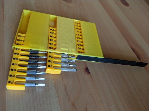 precision screwdriver micro bit case tool holders & boxes bits holder 3D print model - Mito3D