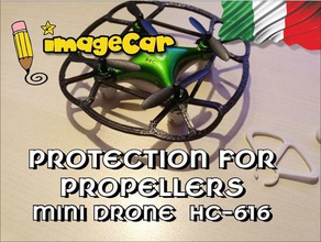 protection des hélices - mini drone hc-616 3d print model - Mito3D