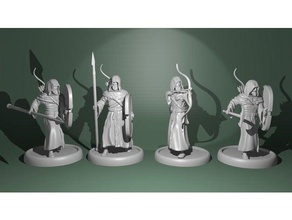 cultist group toys & games 28mm dnd miniature dungeons dragons fantasy game miniatures roleplaying rpg tabletop 3d print model - Mito3D