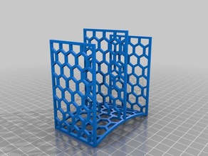 hex mesh sponge holder - 2 sponges household supplies customized 3d print model - Mito3D