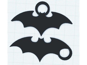 batman colar de chaveiro jóias logotipo do símbolo dc comics 3d print model - Mito3D