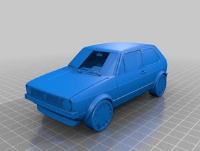 wv golf1 mk1 brinquedo & acessórios para jogos volkswagen golf vw wvu 3d print model - Mito3D