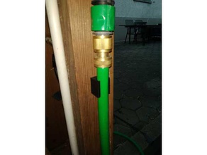 garden water hose holder outdoor & button part replace 3d print model - Mito3D
