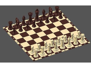 staunton chess set 3d print model - Mito3D
