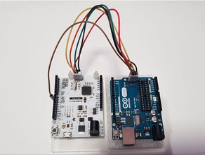 arduino icsp puente de soporte alambre la electrónica 254 2x3 3x2 dupont titular cable 3d print model - Mito3D