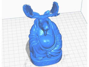 moose buddha animal collection sculptures animals bust moosehead remix statue 3d print model - Mito3D