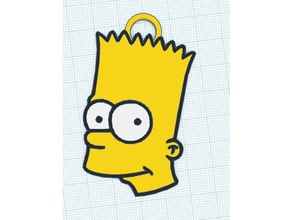 bart simpson necklace jewelry simpsons 3d print model - Mito3D