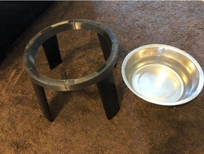 food water bowl stand pets 3d print model - Mito3D