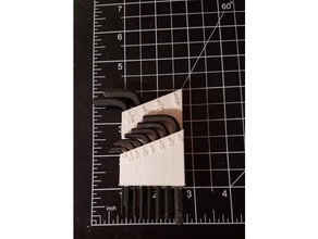 imperial hex-Schraubenschlüssel-Halter 3d print model - Mito3D