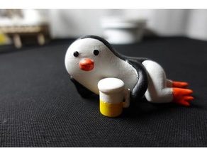 cerveja penguin & lixar zig animais a pinguim popular folha de lixa 3d print model - Mito3D