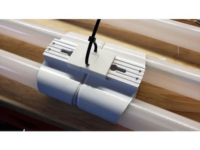 led shop light clips hanging mounts 3d print model - Mito3D