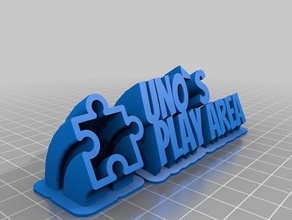 3d text sweep uno office customized 3d print model - Mito3D