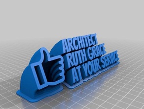 3d text sweep ruth grace office customized 3d print model - Mito3D