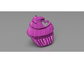 arejado cupcake chaveiro chaveiros de porta prático coração a casa idealab chave cozinha amor 3d print model - Mito3D