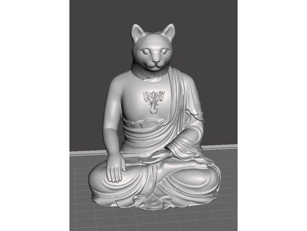 buddha Katze ganesha Kunst cat Elefanten extruder kitty Miau Skulptur siddhartha gautama stop tech tech-1 x-Achse x-one 3D print model - Mito3D