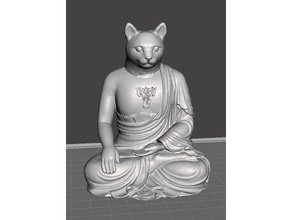 buda gato ganesha a arte cat elefante extrusora kitty meow escultura sidarta gautama parar tech tech-1 eixo-x x-um 3d print model - Mito3D