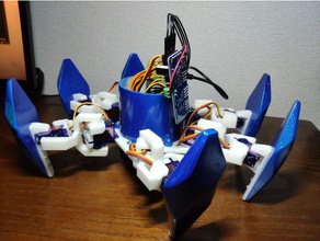 hexapod robótica 6 perna 9g servo robô 3d print model - Mito3D