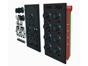 modüler synth panelleri müzik filtre topuzu topuzlar logicblox moog başlangıç paneller panel montajı synthesizer 3d print model - Mito3D