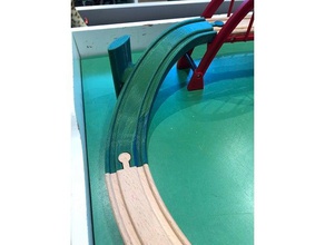 curved incline brio track compatible 3d print model - Mito3D