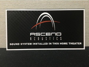 ascend acoustique haut-parleur signe les signes et logos 3d print model - Mito3D