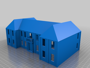 maison 7 bâtiments et structures de l'architecture n échelle 3d print model - Mito3D