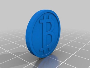 un bitcoin dimensione di euro monete & distintivi estrusore interrompere tech tech-1 asse x x-one x-one2 3d print model - Mito3D