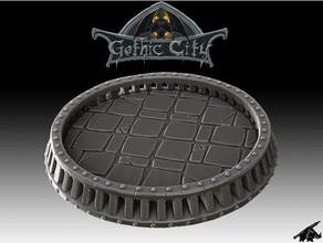gothic tower balcony - join our patreon buildings & structures 3d print model - Mito3D