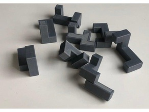 yananose interlocking cube 2 puzzles puzzle 3d print model - Mito3D