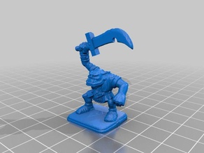 heroquest - orc notched sword toy & game accessories boardgame 3d print model - Mito3D