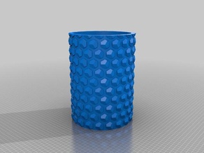 my customized honeycomb vase parametric decor 3d print model - Mito3D