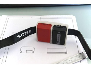 sony np-fw50 bateria caso suporte da alpha nex 5r 3d print model - Mito3D