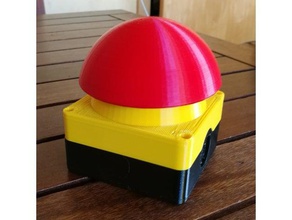 campainha de grande botão vermelho emergência grobhandtaster não-aus eletrônica 3d print model - Mito3D