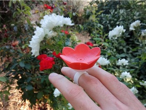 hummingbird ring feeder outdoor & garden birdfeeder bird feeder flower flower ring ring screwcap 3d print model - Mito3D
