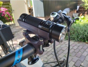 flashlight bike mount sofirn sp33 sport & outdoors bicycle bikelight holder mountainbike mountain 3d print model - Mito3D